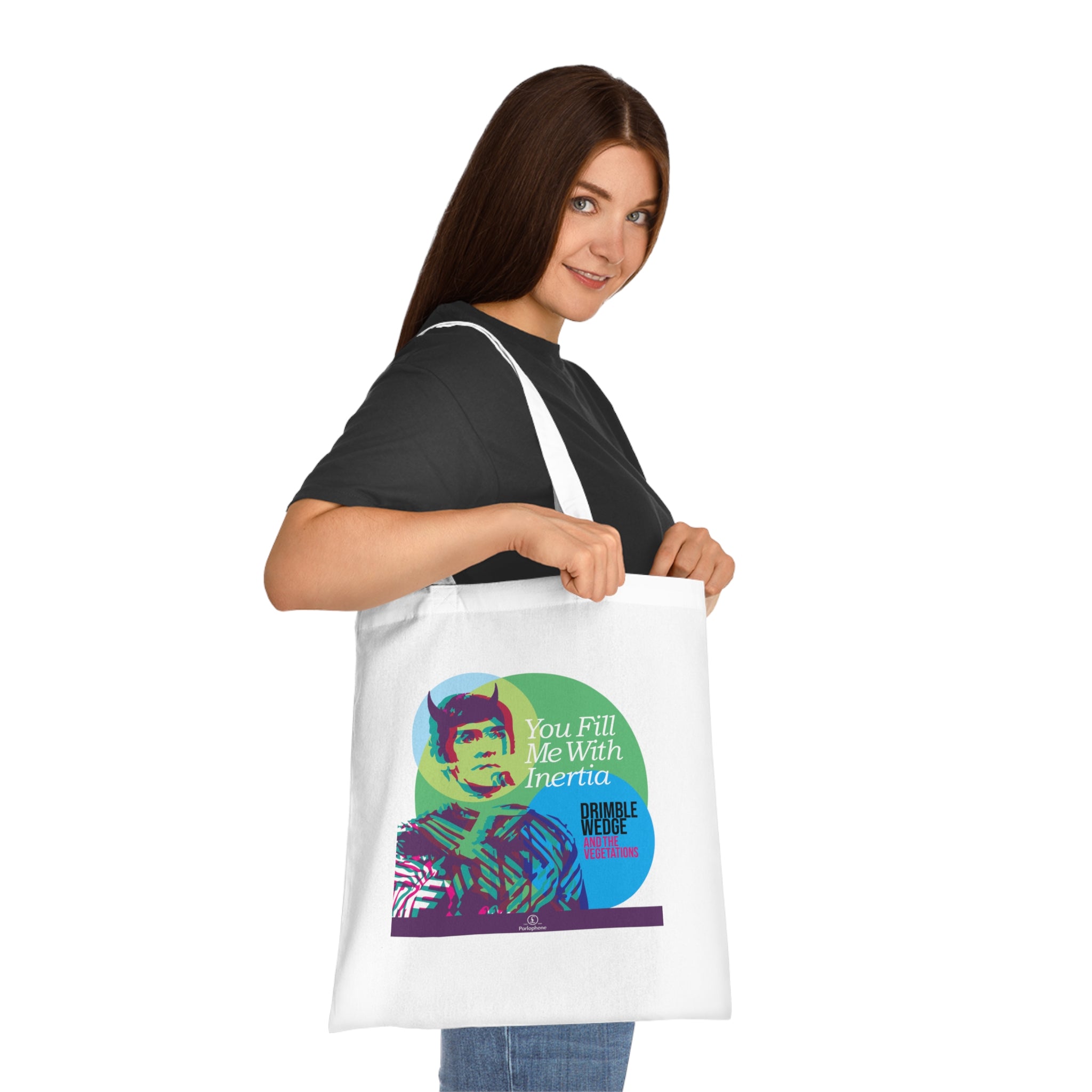 Drimble Wedge and the Vegetations Tote Bag — 'You Fill Me With Inertia'