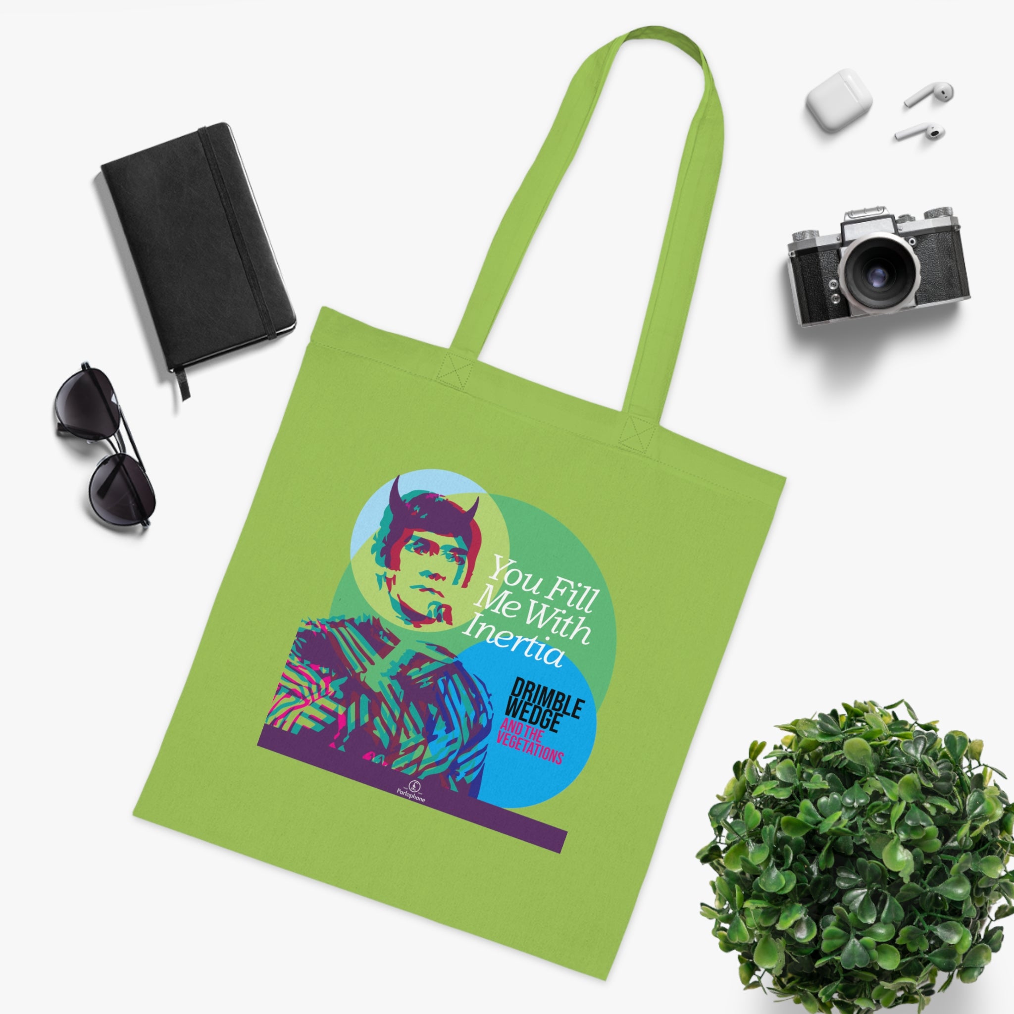 Drimble Wedge and the Vegetations Tote Bag — 'You Fill Me With Inertia'