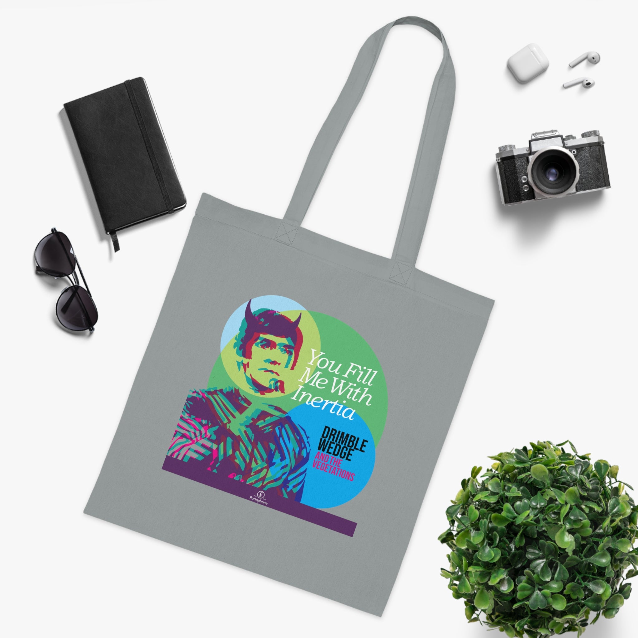 Drimble Wedge and the Vegetations Tote Bag — 'You Fill Me With Inertia'