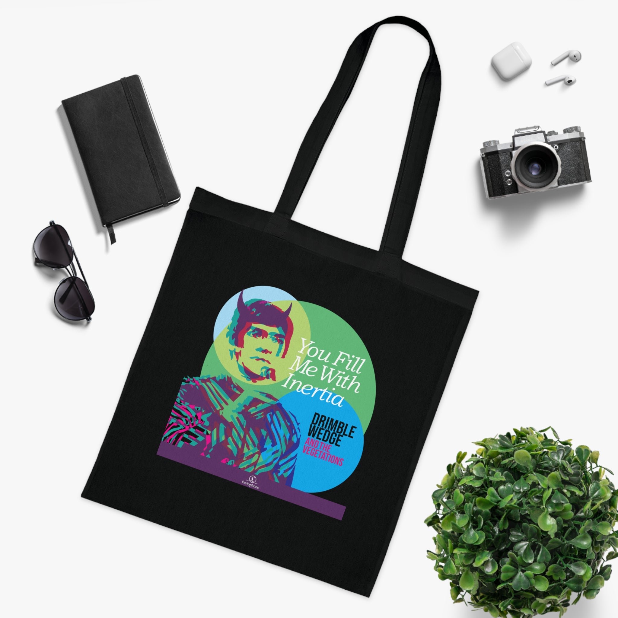 Drimble Wedge and the Vegetations Tote Bag — 'You Fill Me With Inertia'