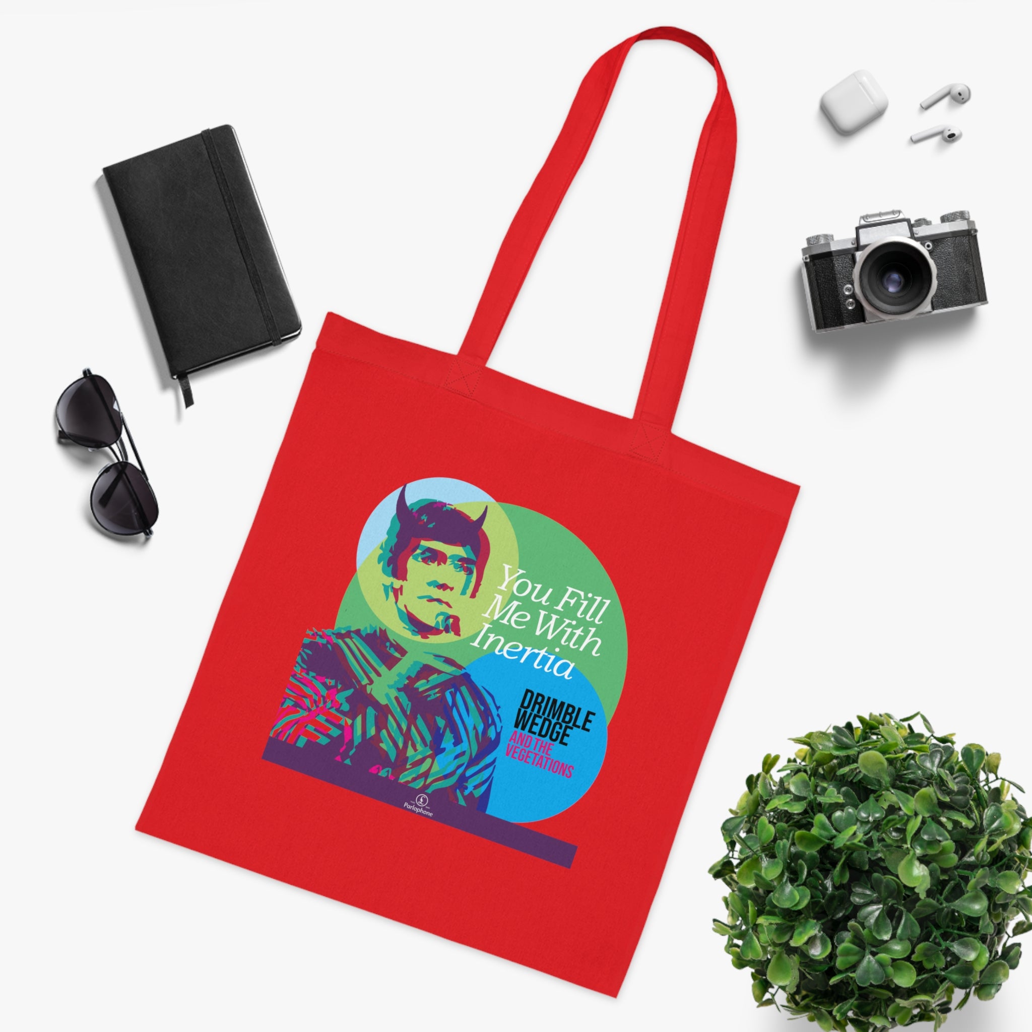 Drimble Wedge and the Vegetations Tote Bag — 'You Fill Me With Inertia'