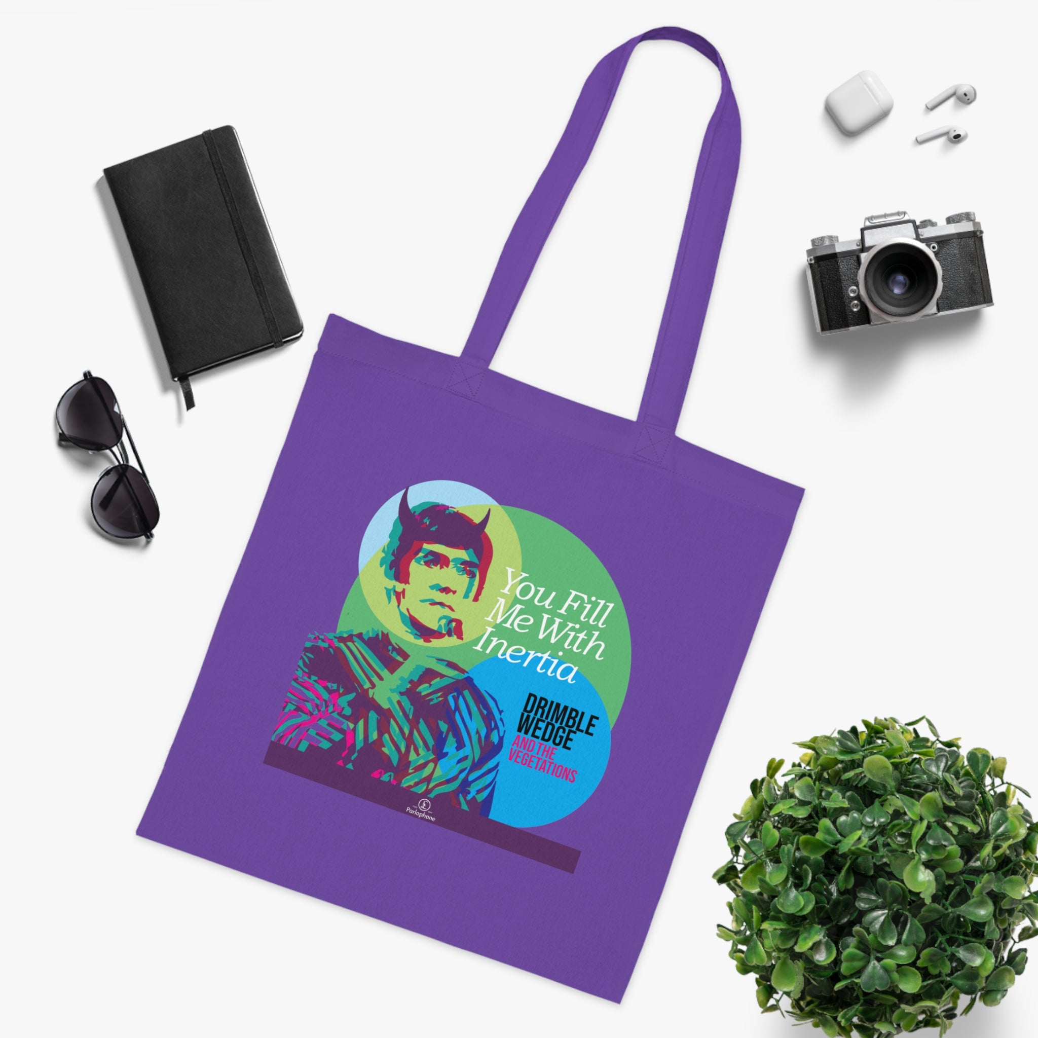 Drimble Wedge and the Vegetations Tote Bag — 'You Fill Me With Inertia'